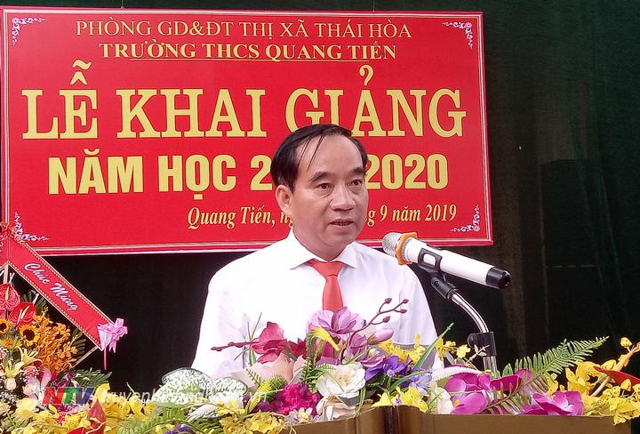 Phó PG88 go Bắn cá HĐND tỉnh Hoàng Viết Đường phát biểu tại buổi lễ.