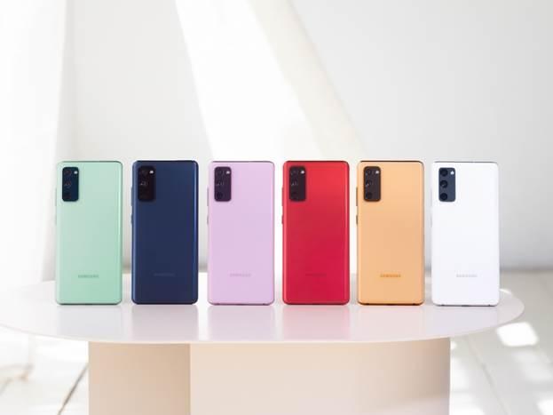 6 màu sắc đa dạng của Galaxy S20 FE.