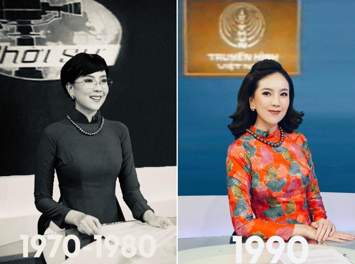 Mai Ngọc hóa thân thành các biên tập viên của thập niên trước.