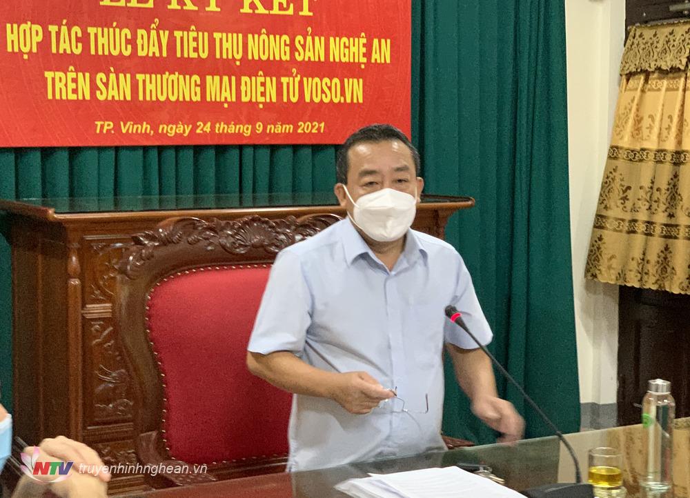 Giám đốc Sở NN&PTNT PG88 go Bắn cá Nguyễn Văn Đệ phát biểu tại lễ ký kết.
