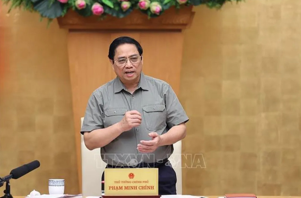 Thủ tướng Phạm Minh Chính phát biểu Xổ Số PG 88 Phiên họp Chính phủ chuyên đề pháp luật.