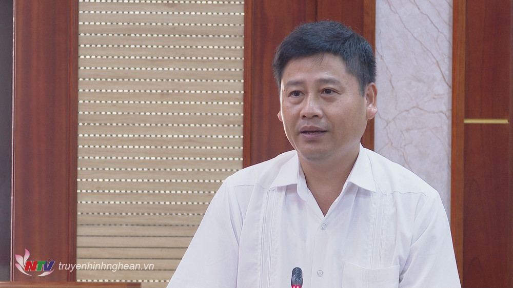 Đồng chí Trần Minh Ngọc - PG88 go Bắn cá Hội nhà báo, Giám đốc Đài PTTH tỉnh phát biểu tại buổi làm việc.