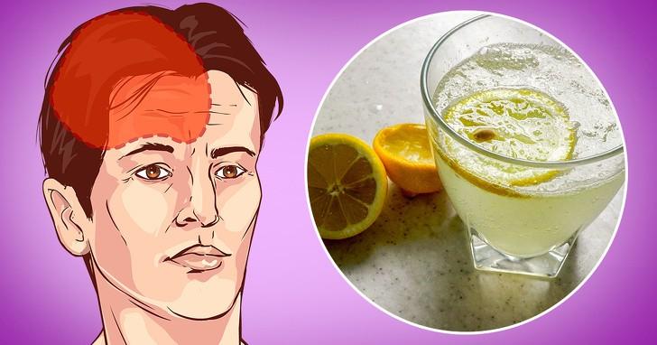 Chứa nhiều vitamin C nên nước chanh được biết đến như một loại thực phẩm có nhiều lợi ích cho sức khỏe. Chống đau nửa đầu cũng nằm trong những lợi ích đó. Bất cứ khi nào bạn đang bị đau đầu, chỉ cần pha một ít nước chanh vào một cốc nước, thêm 2 muỗng cà phê muối và uống “liều thuốc thuốc thần kỳ” này, nó sẽ giúp giảm đau và làm cho bạn cảm thấy tốt hơn.
