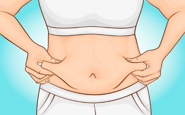 Véo nhẹ khu vực tích nhiều mỡ bụng để làm nóng vùng da này, giúp tăng cường quá trình chuyển hóa, đốt mỡ. Thực hiện 2 - 3 phút.