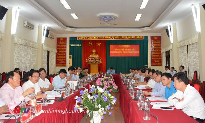 Toàn cảnh hội nghị giao ban.