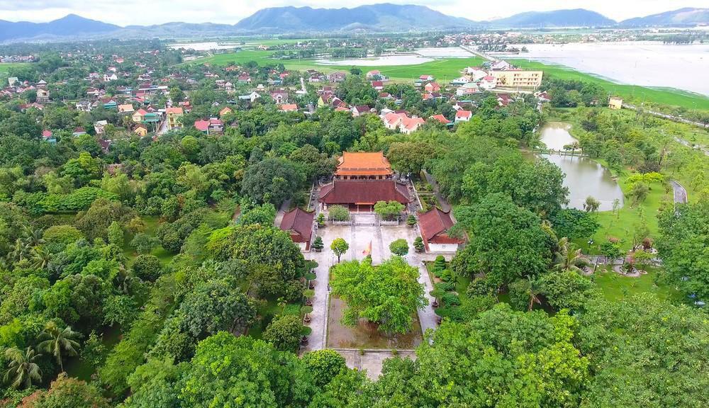 Huyện Nam Đàn nhìn từ trên cao.