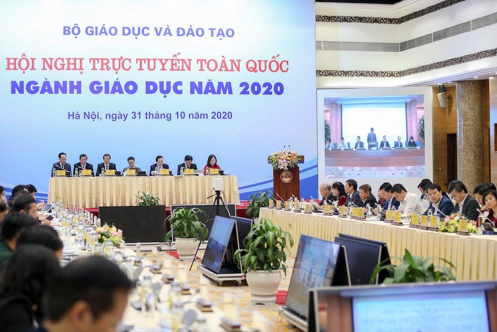 Hội nghị trực tuyến toàn quốc ngành giáo dục năm 2020.