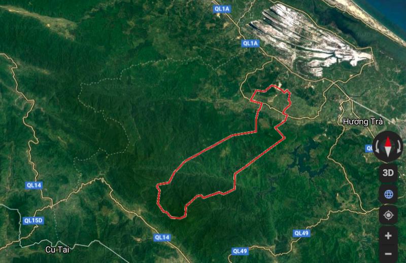 Vị trí đập thủy điện Rào Trăng 3 bị sạt lở (Ảnh plo.vn)