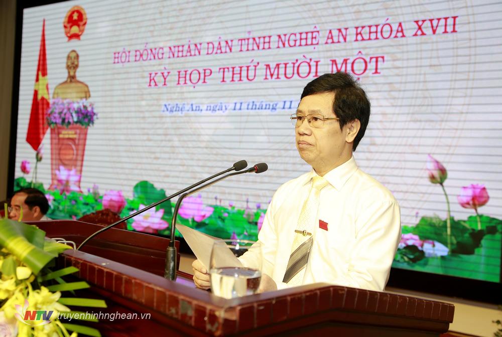 PG88 go Bắn cá HĐND tỉnh phát biểu Xổ Số PG 88 kỳ họp thứ 11, HĐND tỉnh khóa 17, nhiệm kỳ 2016-2020.