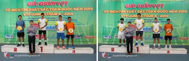 Trao giải nội dung Đơn nam U16, U18