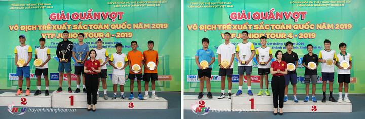 Trao giải nội dung Đôi nam U14, U18