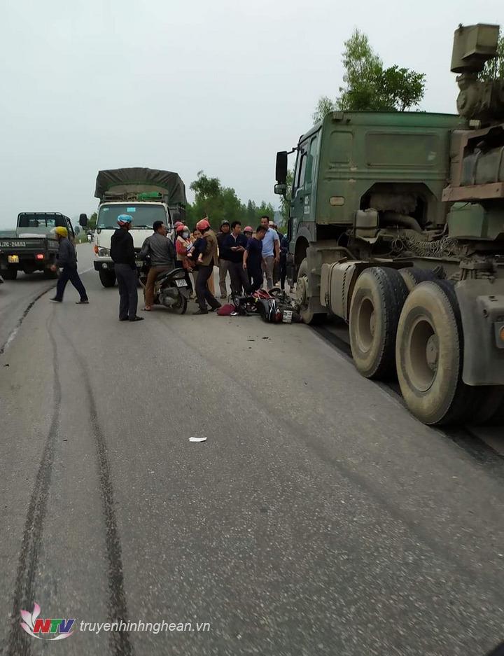 Hiện trường vụ tai nạn.