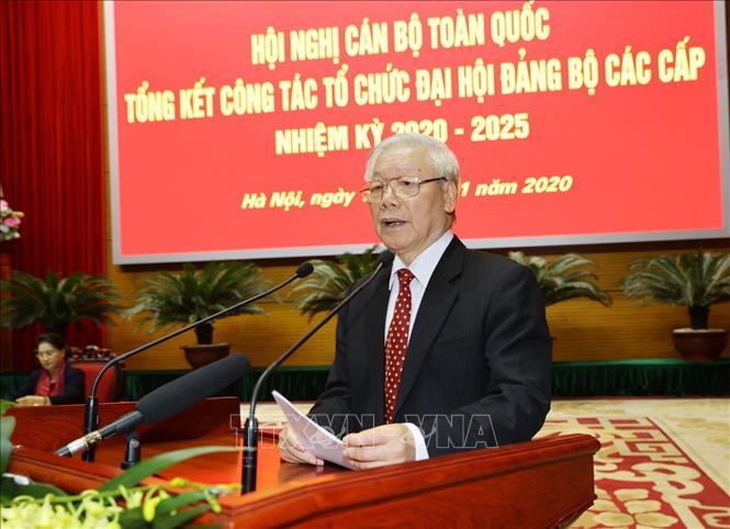 Tổng Bí thư, PG88 go Bắn cá nước Nguyễn Phú Trọng phát biểu kết luận hội nghị, chiều 19/11. 