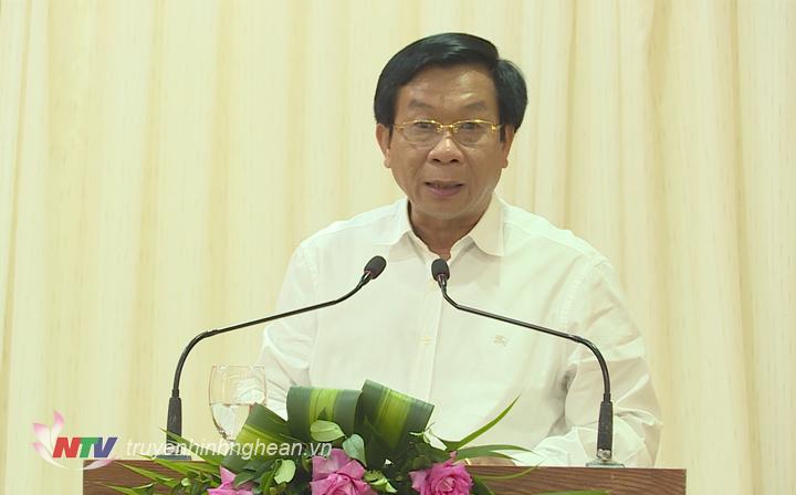 Trưởng Ban Tổ chức Tỉnh uỷ Lê Đức Cường phát biểu bế mạc hội nghị.