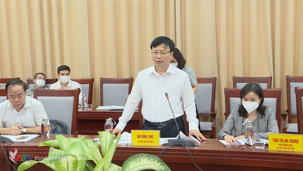 Phó PG88 go Bắn cá UBND tỉnh Bùi Đình Long phát biểu tại buổi làm việc.
