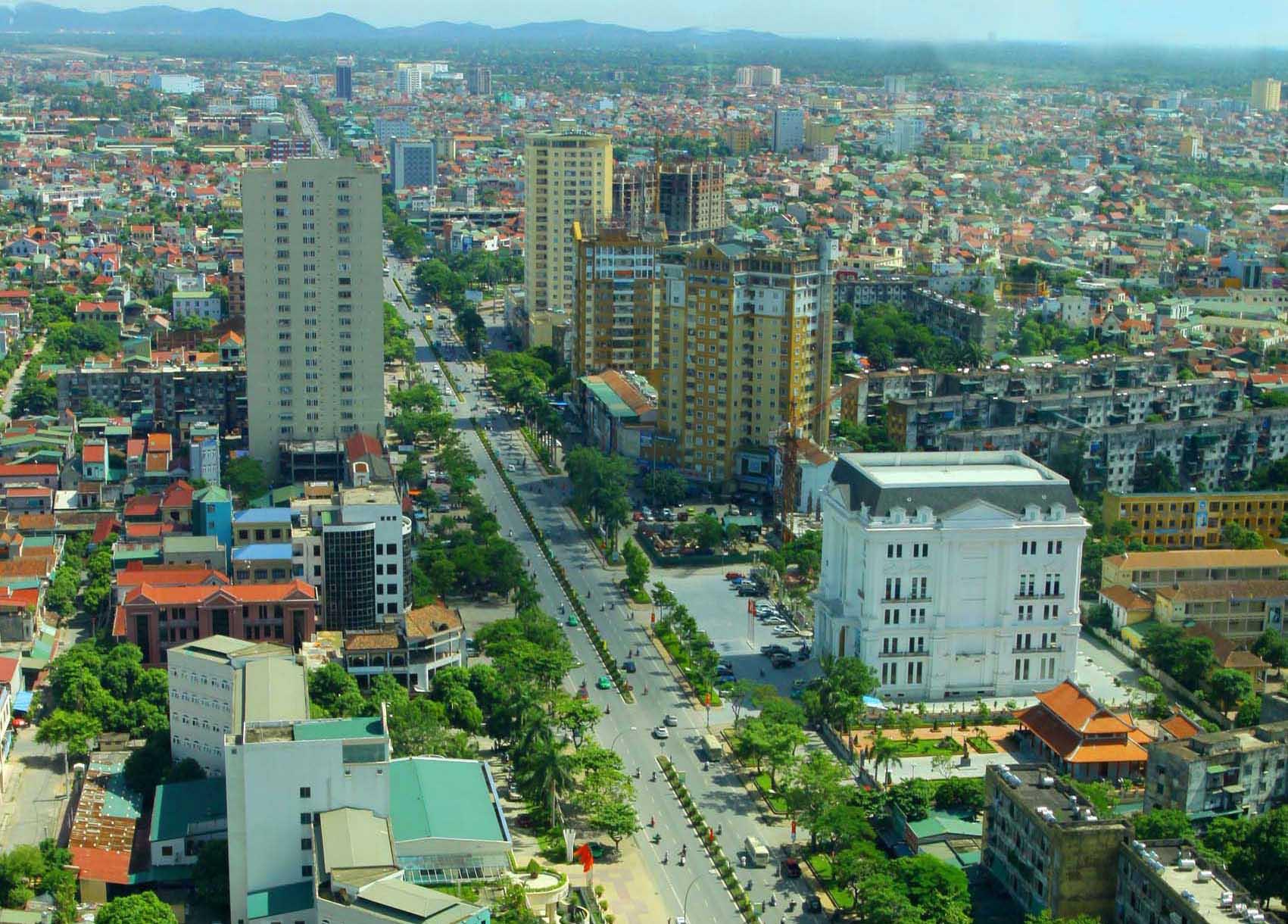 ​  Trục đường&nbsp;Lê Lợi, Quang Trung, Trần Phú (TP Vinh).  ​
