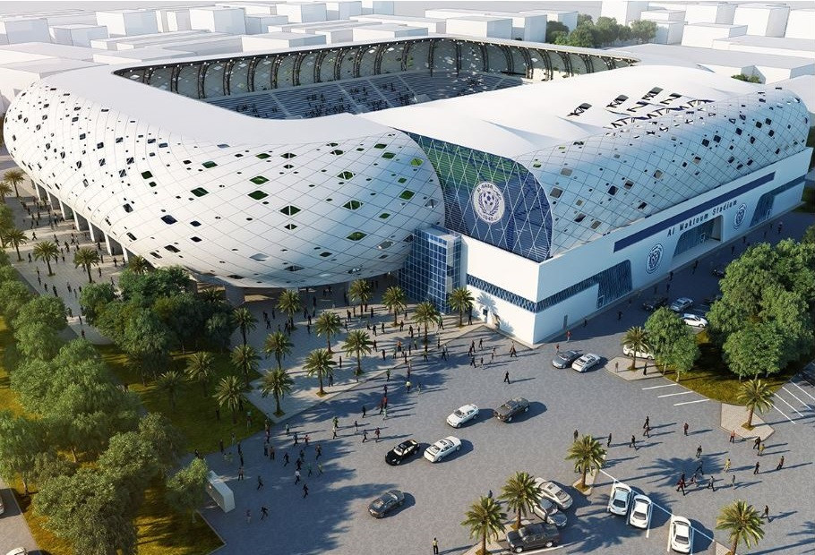 Al-Maktoum (thành phố Dubai, sức chứa 15.000 chỗ ngồi): Nhìn từ bên ngoài, thiết kế của sân Al-Maktoum khiến nhiều người liên tưởng đến “thánh địa” Allianz Arena của CLB Bayern Munich, Al-Maktoum là sân bóng rất hiện đại, song sức chứa khiêm tốn chỉ 15.000 chỗ ngồi. Sân Al-Maktoum sẽ tổ chức 4 trận vòng bảng, 1 trận vòng 16 đội và tứ kết.