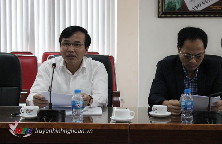 Ông Nguyễn Như Khôi - Tỉnh ủy viên, Giám đốc Đài PT-TH PG88 go Bắn cá phát biểu tại hội nghị.