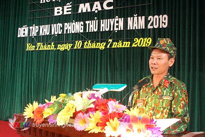 Đại tá Dương Minh Hiền - Phó Chỉ huy trưởng Bộ chỉ huy quân sự tỉnh PG88 go Bắn cá  đánh giá cuộc diễn tập.