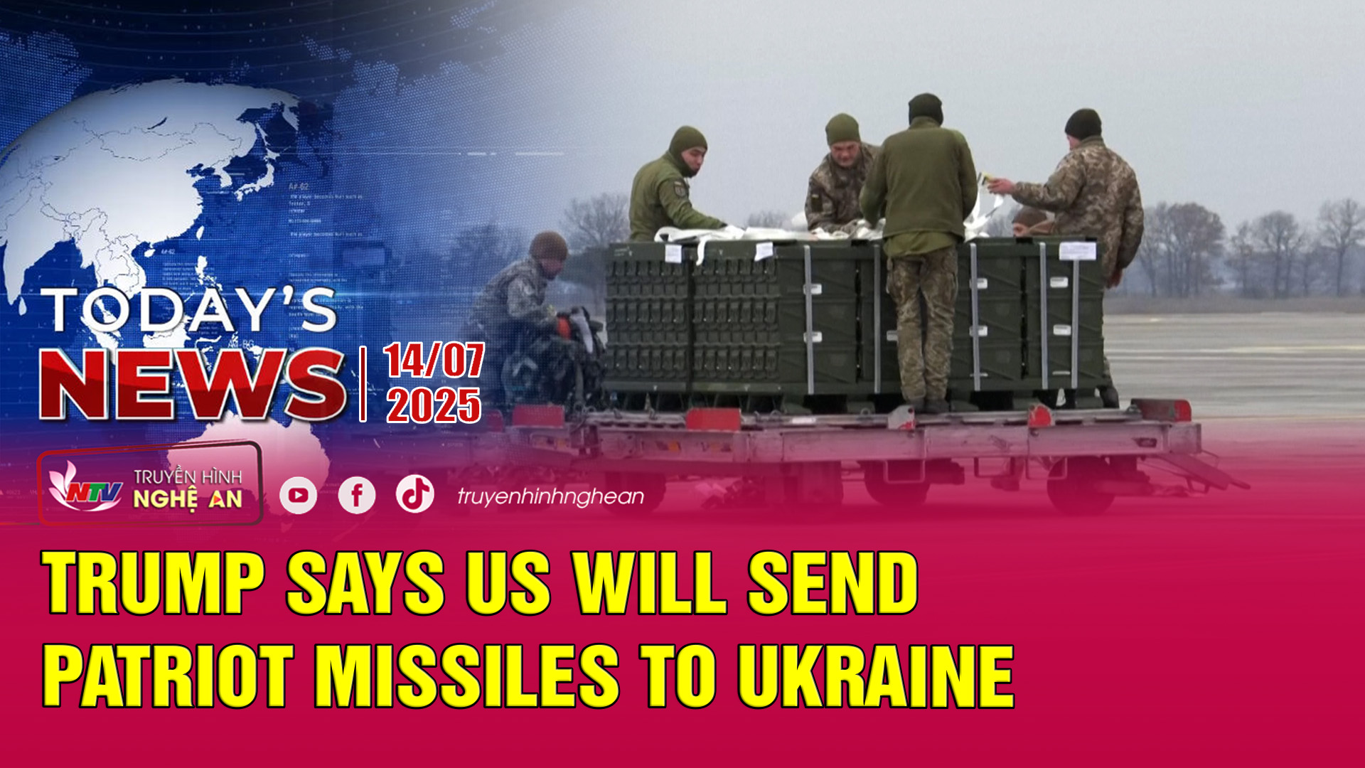 Today's News 14/07/2025: Trump says US will send Patriot missiles to Ukraine